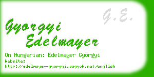 gyorgyi edelmayer business card